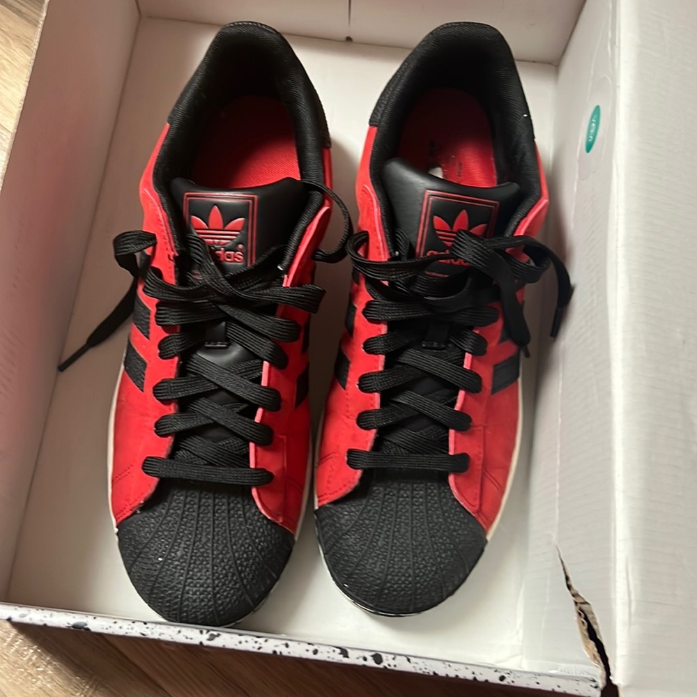 Adidas red kicks